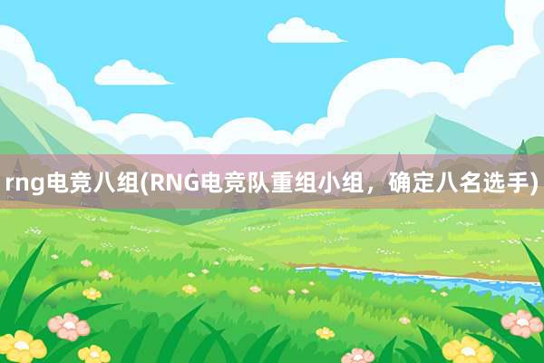 rng电竞八组(RNG电竞队重组小组，确定八名选手)