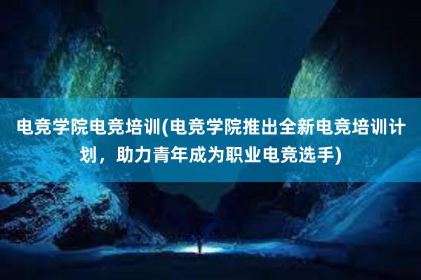 电竞学院电竞培训(电竞学院推出全新电竞培训计划，助力青年成为职业电竞选手)