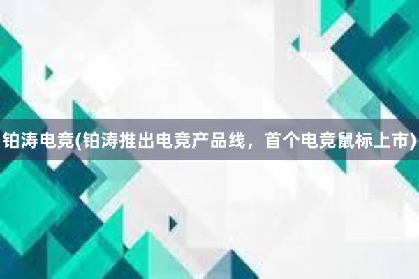 铂涛电竞(铂涛推出电竞产品线，首个电竞鼠标上市)