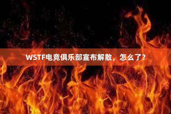 WSTF电竞俱乐部宣布解散，怎么了？