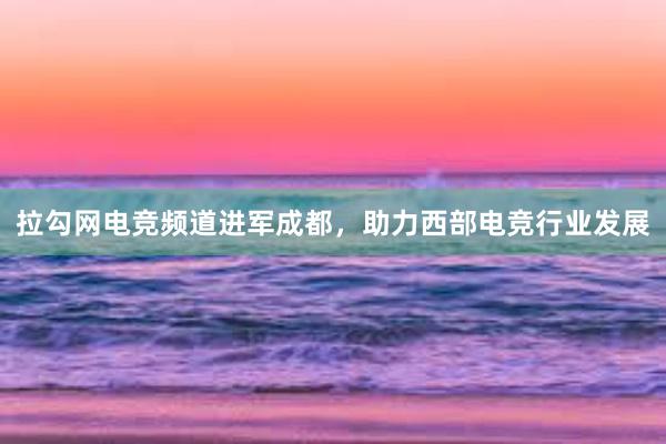 拉勾网电竞频道进军成都，助力西部电竞行业发展