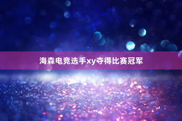 海森电竞选手xy夺得比赛冠军